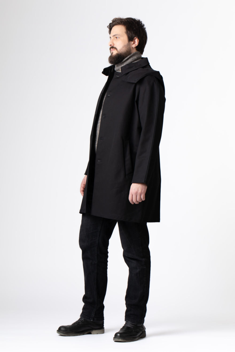 Sustainable luxury coat made of organic cotton