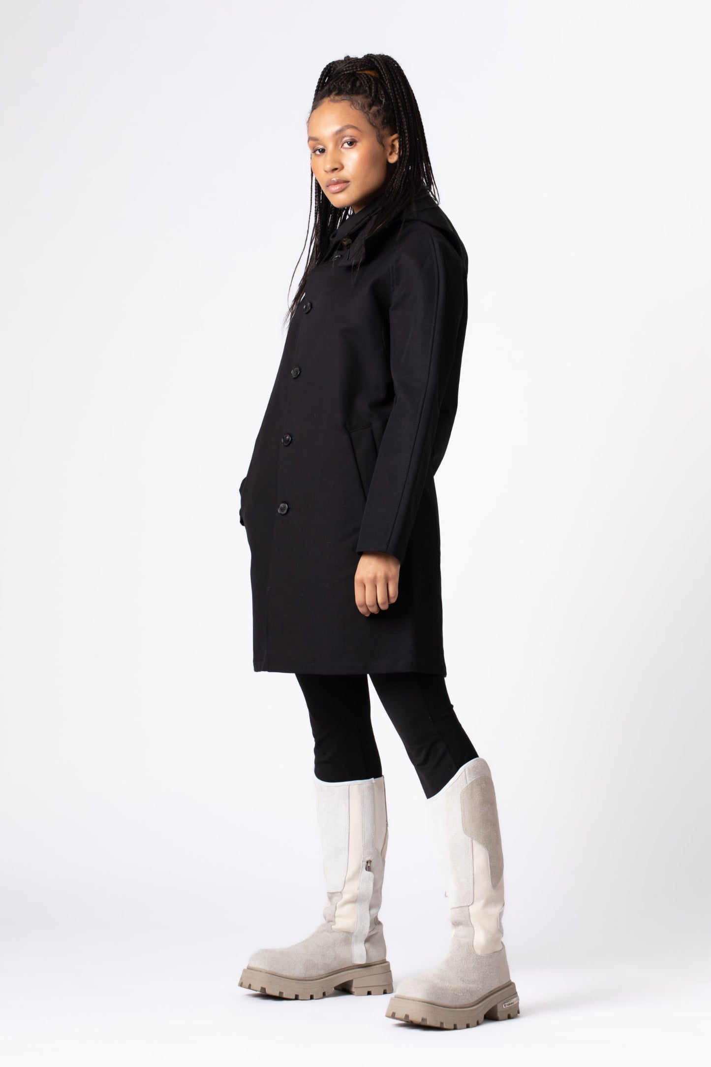 Nachhaltiger Designermantel aus Biobaumwolle