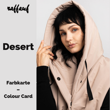Laden Sie das Bild in den Galerie-Viewer, RAFFAUF quilted jacket MELISSA Desert colour card / Load image into Gallery viewer, RAFFAUF quilted jacket MELISSA Desert colour card