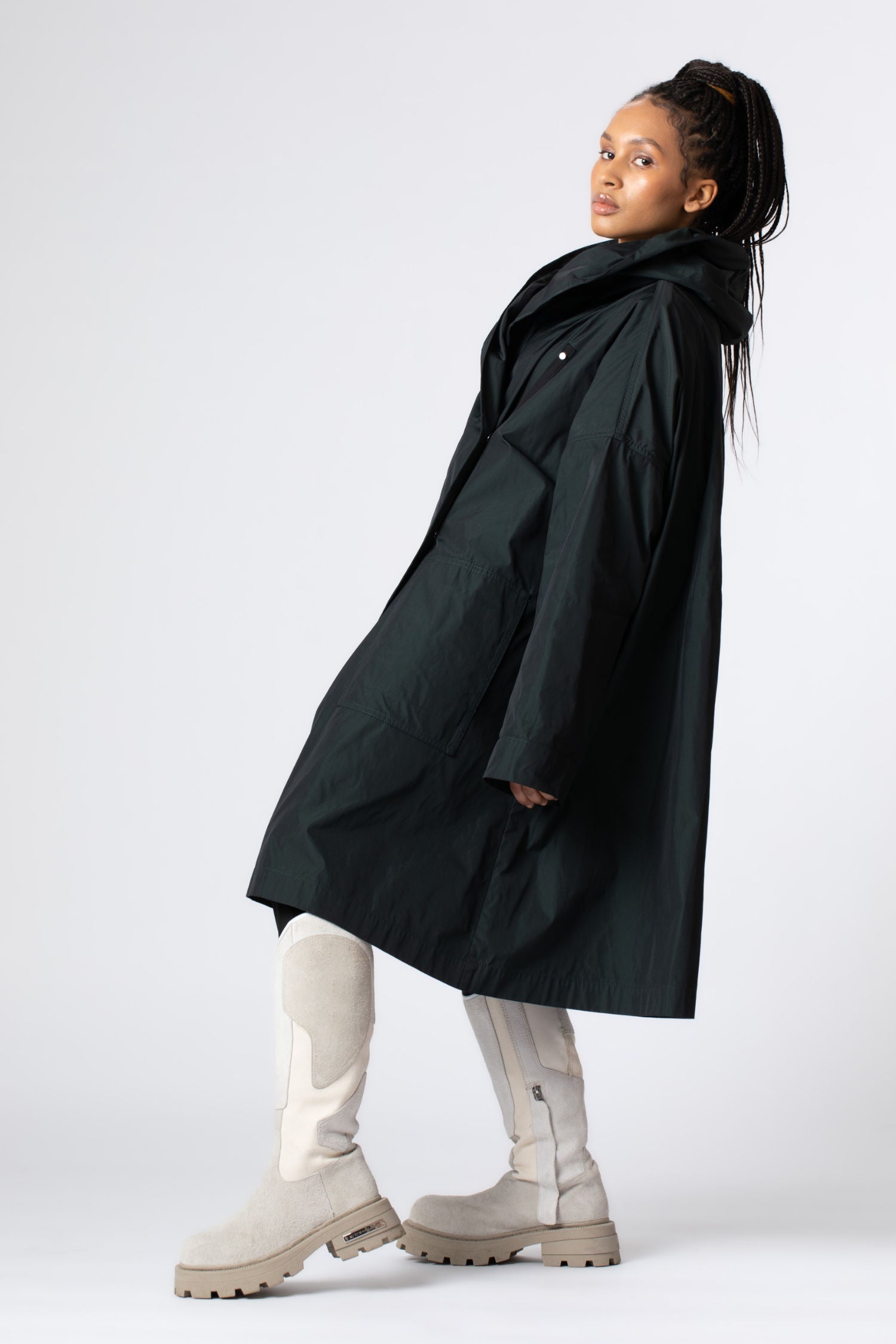 luxury designer cape coat